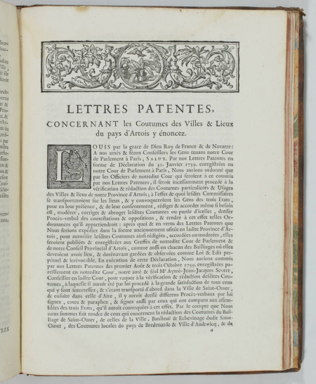 Coutumes locales de Saint-Omer - 1744 - Ex-libris - Photo 4, livre ancien du XVIIIe siècle