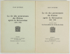 RIVIERRE (Jean). La vie des protestants du Poitou après la Révocation (1685-1700) [Suivie de la deuxième partie] Les assemblées de la fin du siècle
