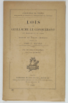 [Moyen-Age, Angleterre] MATZKE - Lois de Guillaume le Conquérant - 1899 - Photo 0, livre rare du XIXe siècle