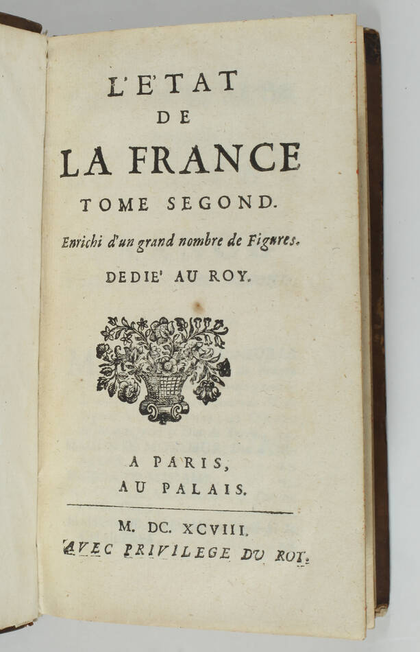 [Héraldique, Noblesse] L Etat de la France - 1698 - 3 volumes - Photo 4, livre ancien du XVIIe siècle