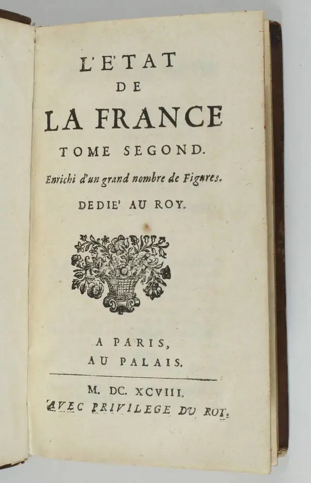 [Héraldique, Noblesse] L Etat de la France - 1698 - 3 volumes - Photo 4, livre ancien du XVIIe siècle