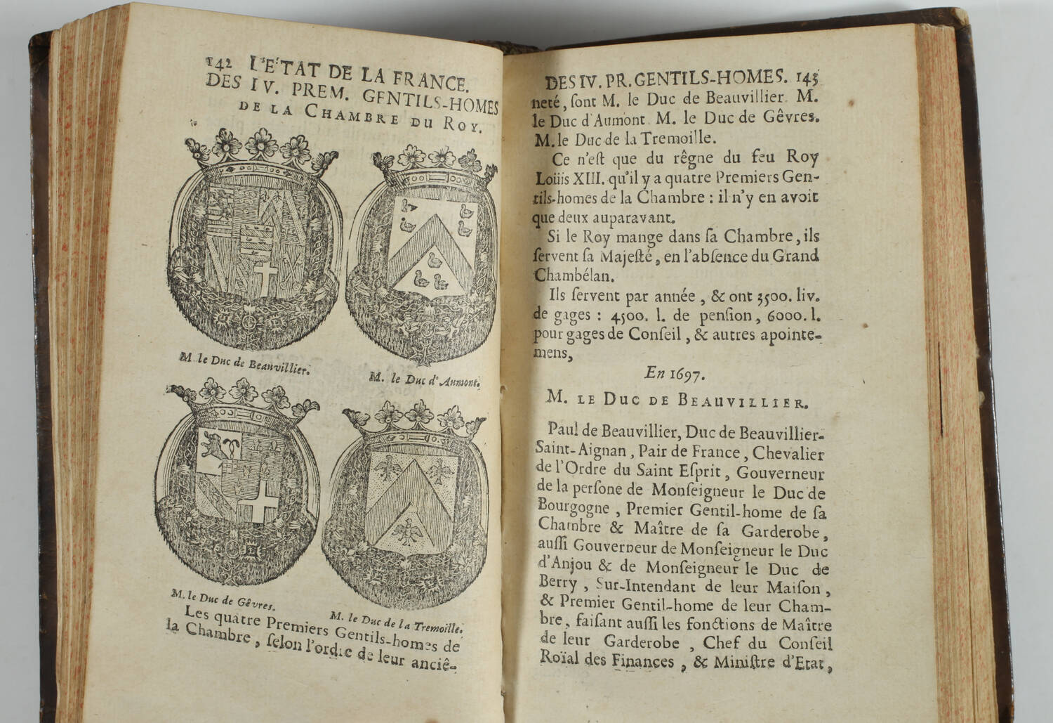 [Héraldique, Noblesse] L Etat de la France - 1698 - 3 volumes - Photo 5, livre ancien du XVIIe siècle