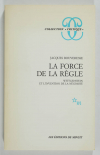 BOUVERESSE - La force de la règle. Wittgenstein et la nécessité - 1987 - Photo 0, livre rare du XXe siècle