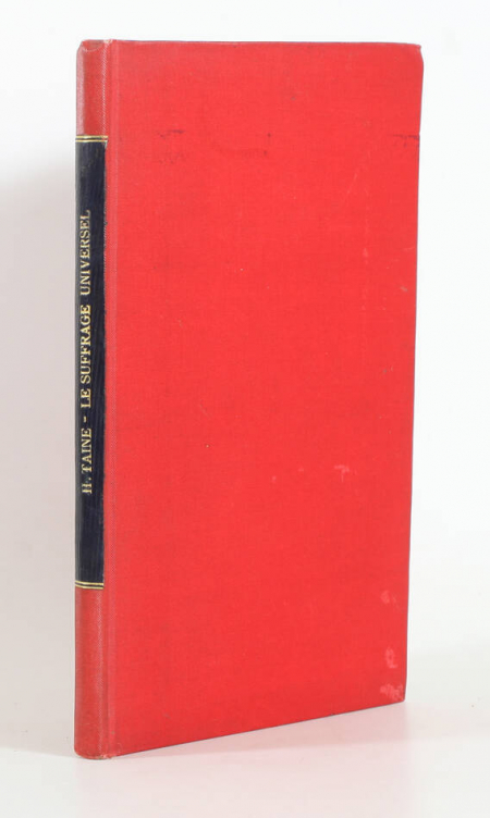 TAINE (Hippolyte). Du suffrage universel et de la manière de voter, livre rare du XIXe siècle