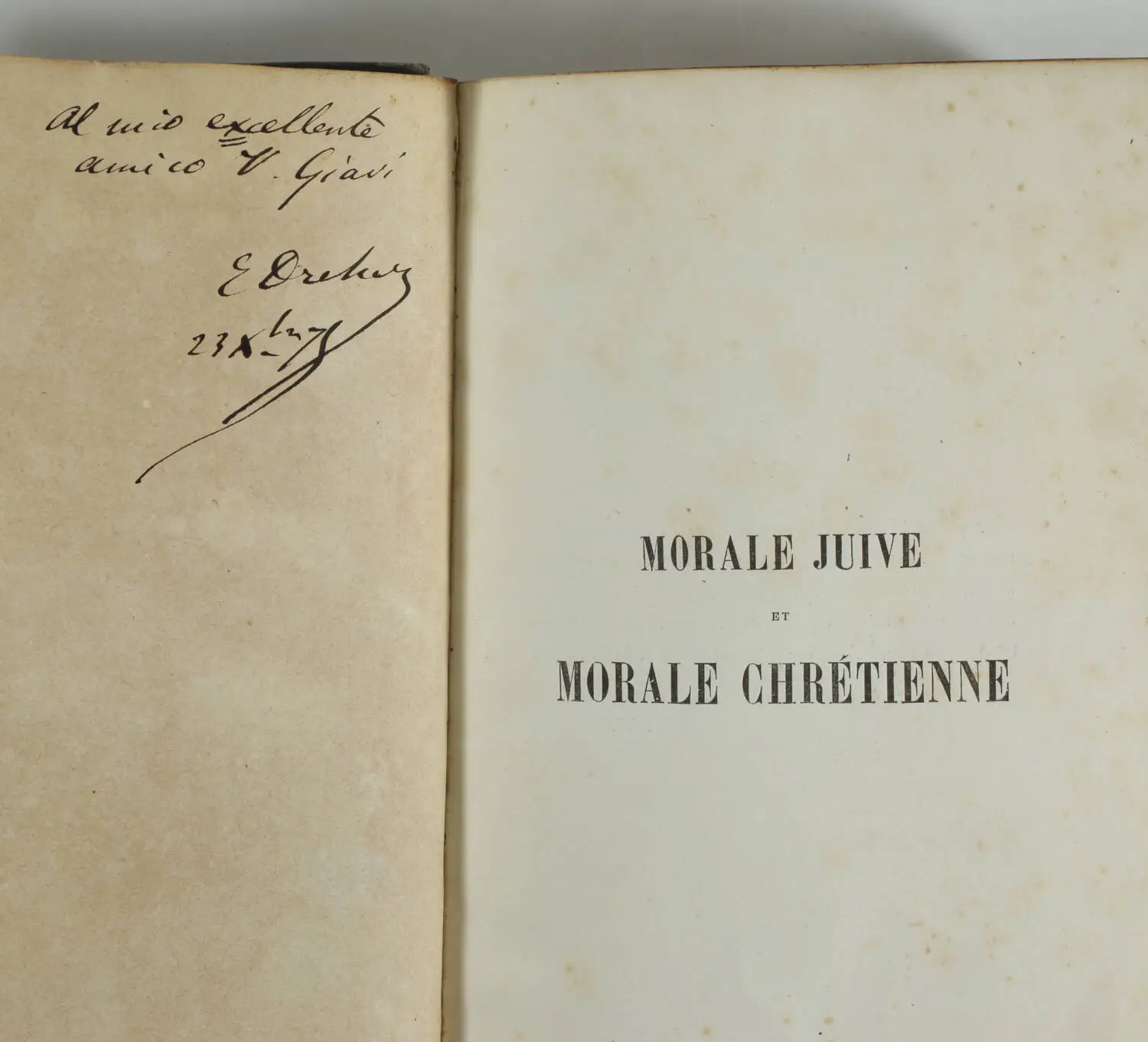[Judaica] BENAMOZEGH - Morale juive et morale chrétienne - 1867 - Photo 0, livre rare du XIXe siècle