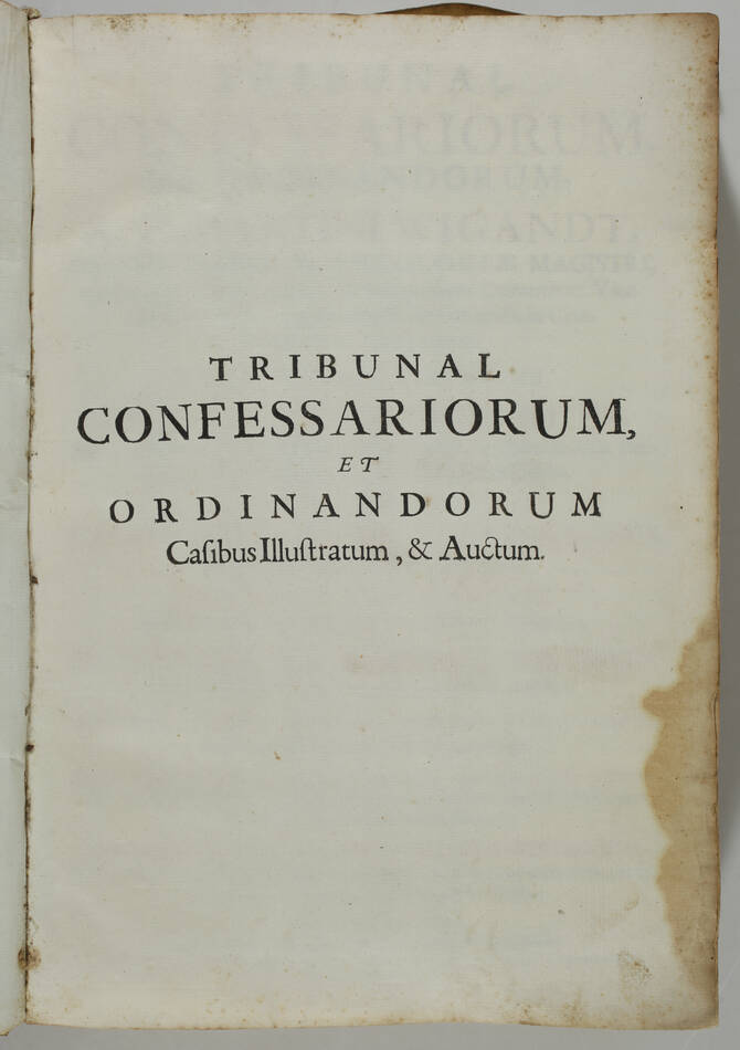 Wigandt - Tribunal confessariorum et ordinandorum - Madrid, Joachim Ibarra, 1763 - Photo 1, livre ancien du XVIIIe siècle