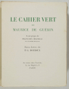 GUERIN - Le cahier vert - 1947 - eaux fortes de Bouroux - signé par l artiste - Photo 7, livre rare du XXe siècle