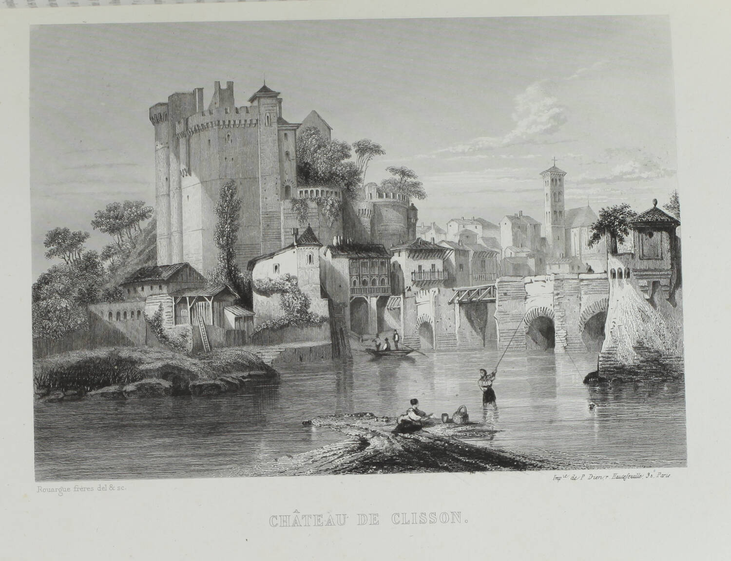 Touchard-Lafosse - La Loire historique - 1851 - 5 volumes - reliures signées - Photo 5, livre rare du XIXe siècle