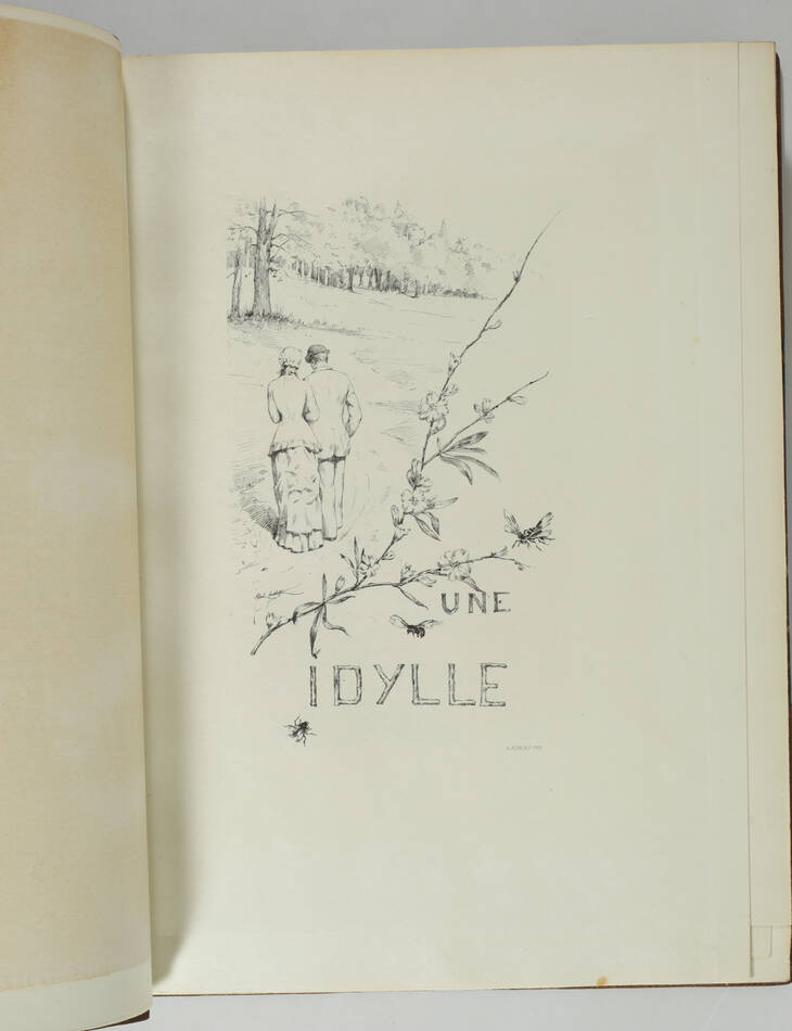 NADAUD - Idylle - 1883 - 1/70 japon signé par l auteur - illustré Albert Aublet - Photo 2, livre rare du XIXe siècle