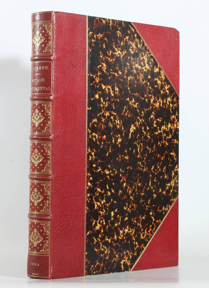 STERNE Voyage sentimental France et Italie 1884 - Ill. Leloir - Reliure signée - Photo 0, livre rare du XIXe siècle