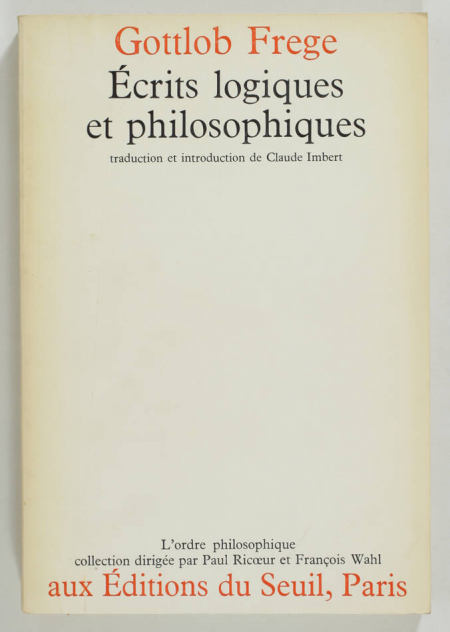 [Philosophie Logique] FREGE - Ecrits logiques et philosophiques - 1971 - Photo 0, livre rare du XXe siècle