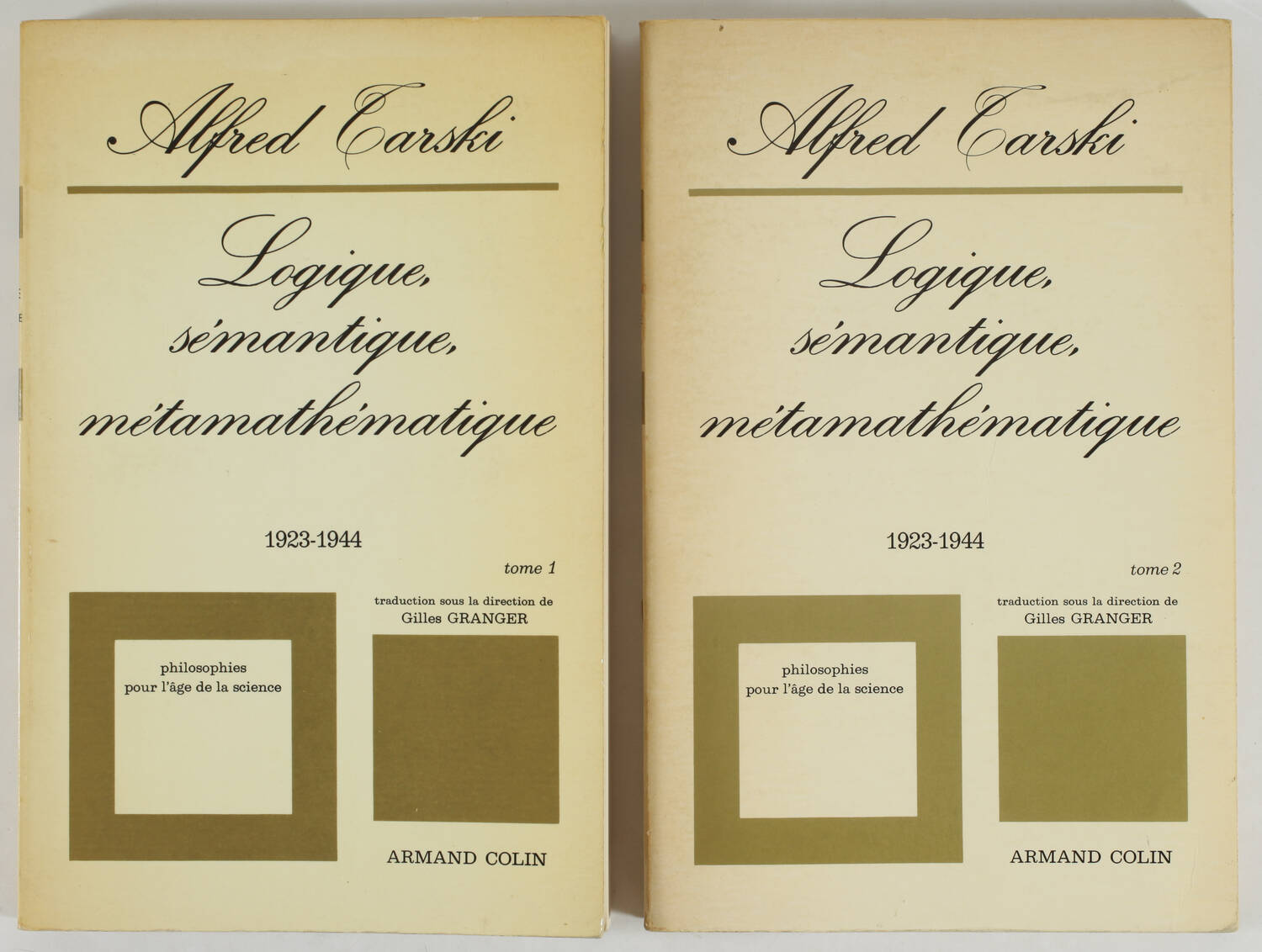 TARSKI - Logique, sémantique, métamathématiques (1923-1944) - 1972-1974 - 2 vol. - Photo 0, livre rare du XXe siècle