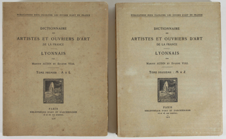 AUDIN et VIAL Dictionnaire des artistes et ouvriers d'art du Lyonnais 1918-9 -2v - Photo 0, livre rare du XXe siècle