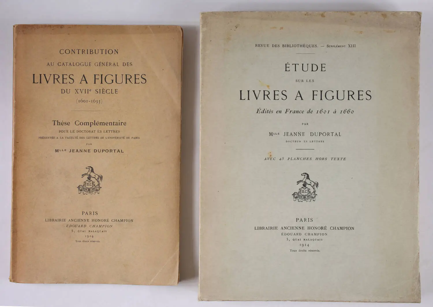 DUPORTAL - Etude sur les livres à figures édités en France de 1601 à 1660 - 1914 - Photo 0, livre rare du XXe siècle