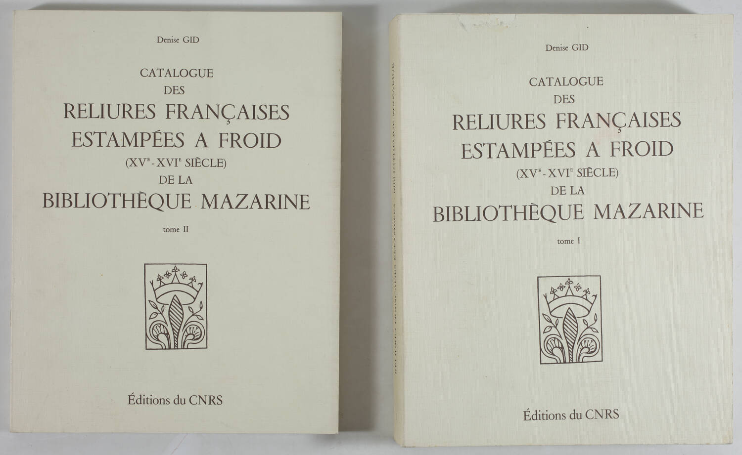 GID - Reliures françaises estampées à froid 15e-16e de la  Mazarine - 1984 - 2v - Photo 0, livre rare du XXe siècle