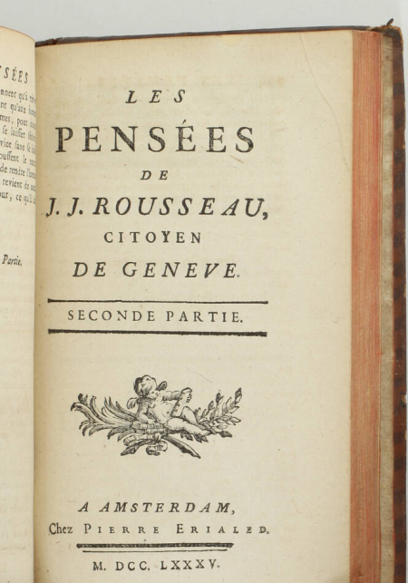 Jean-Jacques ROUSSEAU - Les pensées - Amsterdam, Erialed, 1785 - Photo 2, livre ancien du XVIIIe siècle