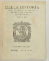 BEMBO (Pietro) Della Historia Vinitiana di M. Pietro Bembo card. volgarmente scritta. Libri XII 1552, livre ancien du XVIe siècle