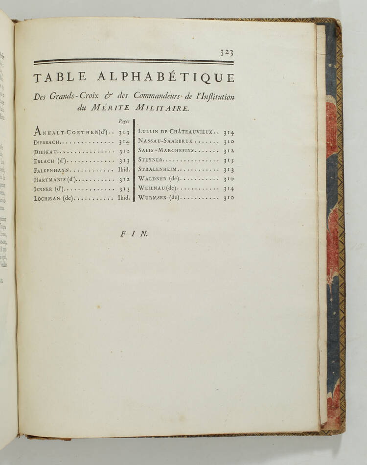 Mémoires historiques - Ordre royal de Saint-Louis et Mérite militaire - 1785 - Photo 4, livre ancien du XVIIIe siècle