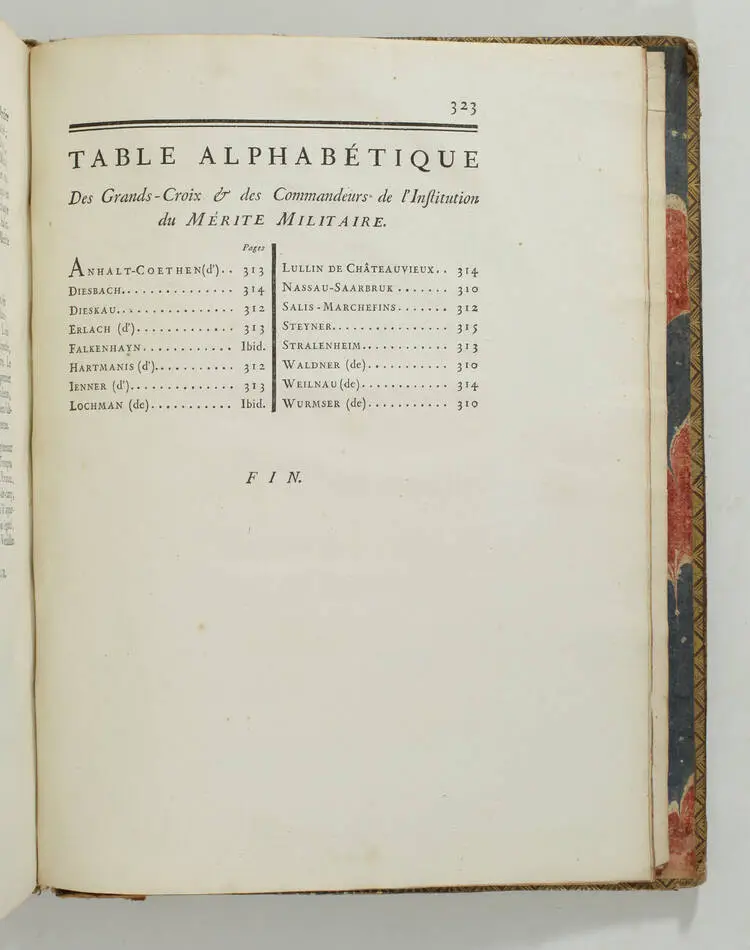 Mémoires historiques - Ordre royal de Saint-Louis et Mérite militaire - 1785 - Photo 4, livre ancien du XVIIIe siècle