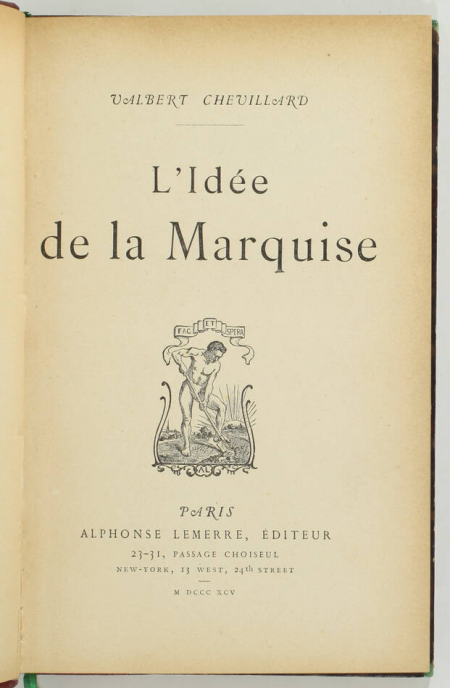VALBERT CHEVILLARD - L idée de la marquise - 1895 - EO - Photo 1, livre rare du XIXe siècle