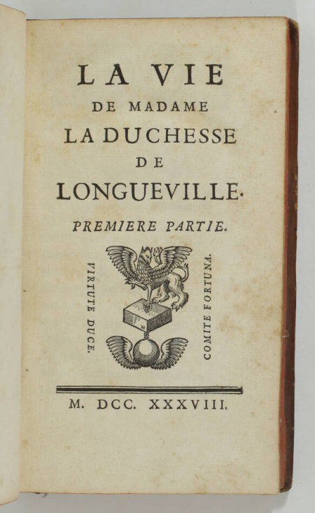 La vie de madame la duchesse de Longueville - 1738 - Photo 1, livre ancien du XVIIIe siècle