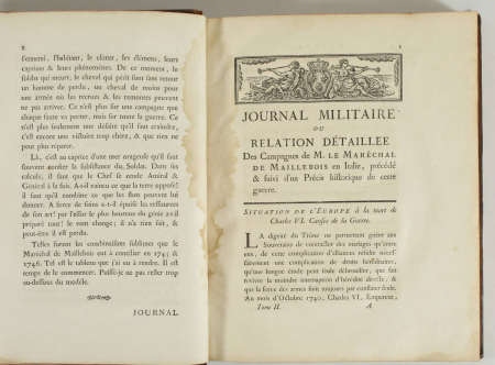 PEZAY - Campagnes du maréchal de Maillebois en Italie en 1745-1746 - 2 vol. 1775 - Photo 4, livre ancien du XVIIIe siècle