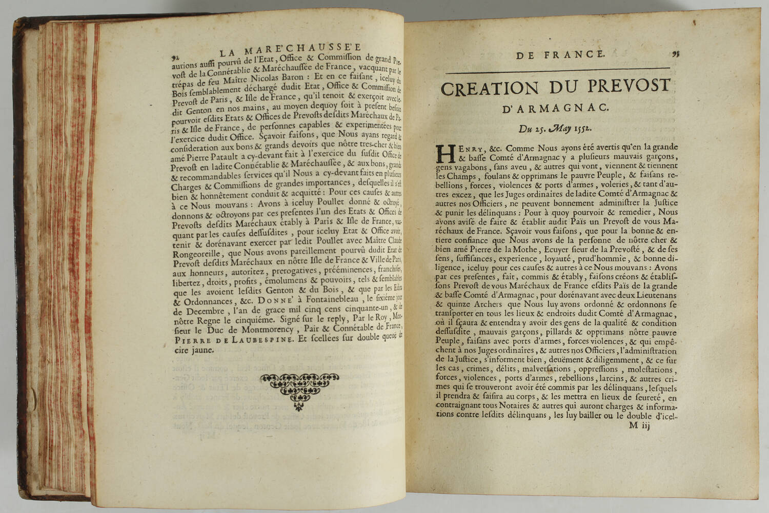 La Maréchaussée de France - Recueil des ordonnances, édits - Saugrain, 1697 in-4 - Photo 2, livre ancien du XVIIe siècle