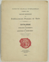 GAUDART (Edmond) Catalogue de quelques documents des archives de Pondichéry 1931, livre rare du XXe siècle