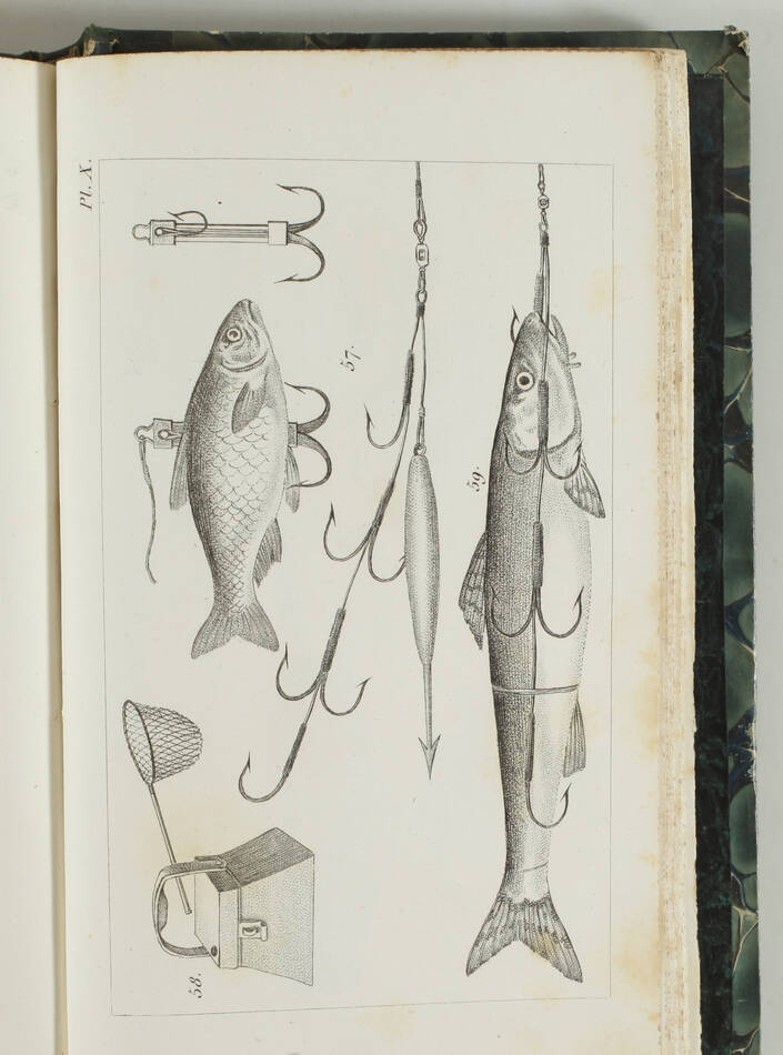 KRESZ - Le pêcheur français - Traité de la pêche à la ligne en eau douce - 1830 - Photo 3, livre rare du XIXe siècle