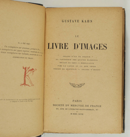 Gustave KAHN - Le livre d images - 1897 - EO - Relié - Photo 1, livre rare du XIXe siècle