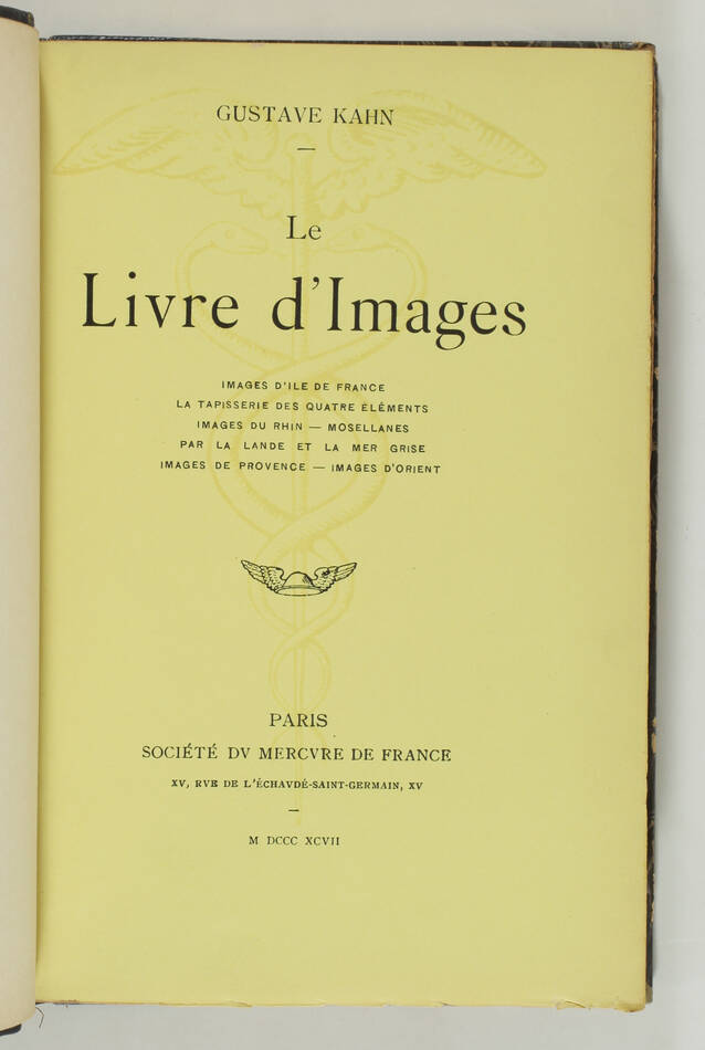 Gustave KAHN - Le livre d images - 1897 - EO - Relié - Photo 2, livre rare du XIXe siècle