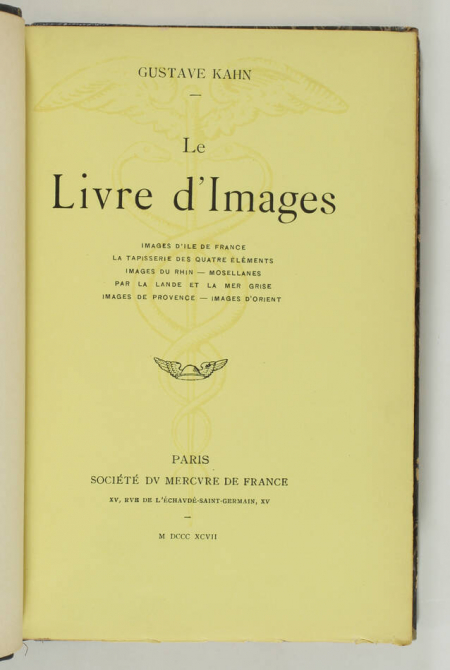 Gustave KAHN - Le livre d images - 1897 - EO - Relié - Photo 2, livre rare du XIXe siècle