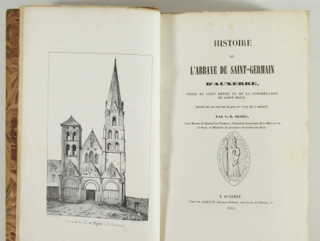 HENRY - Histoire de l abbaye de Saint-Germain d Auxerre - 1853 - Photo 1, livre rare du XIXe siècle