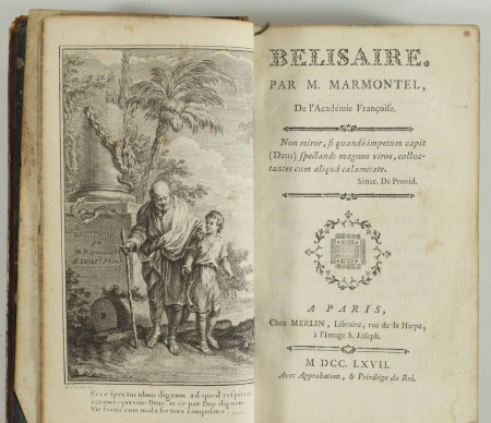 MARMONTEL - Bélisaire - 1767 - Figures - EO - Photo 2, livre ancien du XVIIIe siècle