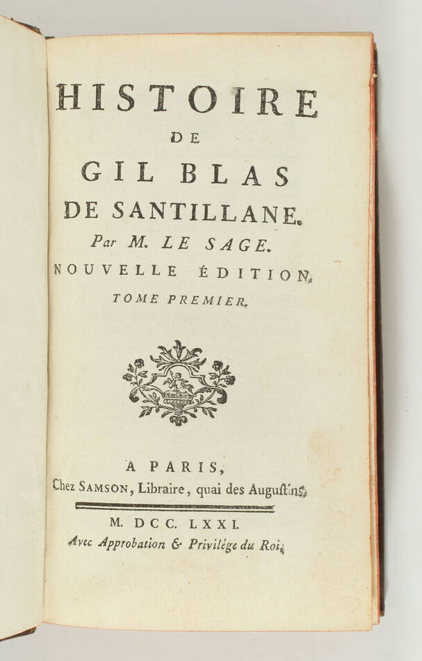 LE SAGE - Histoire de Gil Blas de Santillane - 1771 - 4 volumes - 30 figures - Photo 1, livre ancien du XVIIIe siècle