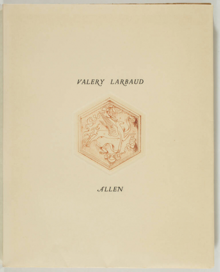 Valery LARBAUD - Allen - 1927 - Illustré d eaux fortes par Coubine - EO - Photo 1, livre rare du XXe siècle