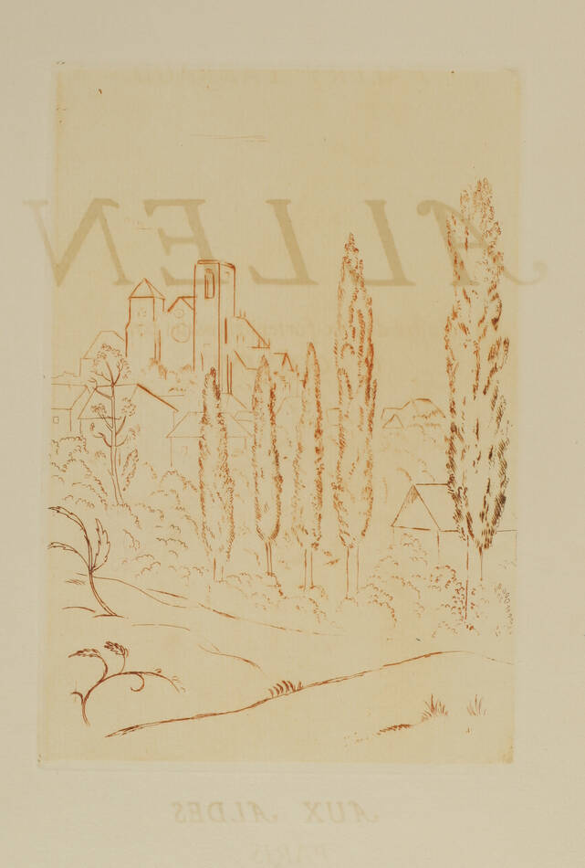 Valery LARBAUD - Allen - 1927 - Illustré d eaux fortes par Coubine - EO - Photo 2, livre rare du XXe siècle