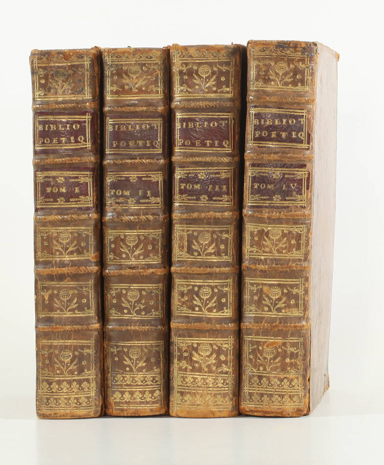[Poésie] LEFORT - Bibliothèque poëtique depuis Marot - 1745 - 4 volumes - Photo 1, livre ancien du XVIIIe siècle
