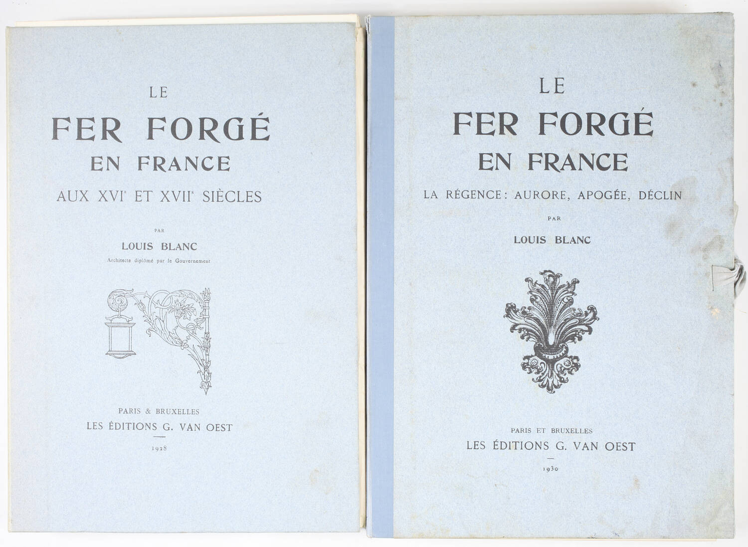 BLANC - Le fer forgé en France. XVIe et XVIIe + Régence - 1930 - 2 vol. - Photo 1, livre rare du XXe siècle