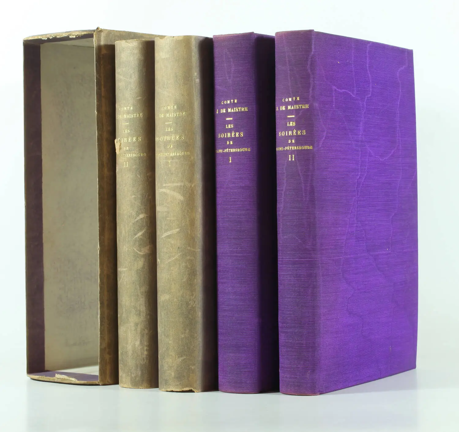 MAISTRE - Les soirées de Saint-Pétersbourg 1842 - 4e ed - reliure Trémois - Photo 0, livre rare du XIXe siècle