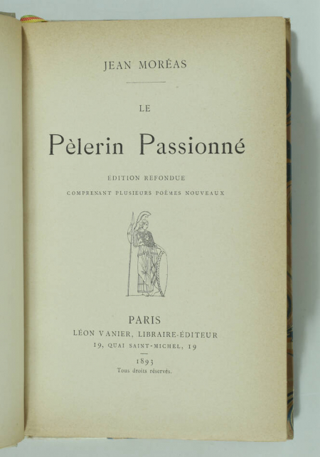 MOREAS - Le pellerin passionné - Vanier 1893 - Edition en partie originale - Photo 1, livre rare du XIXe siècle