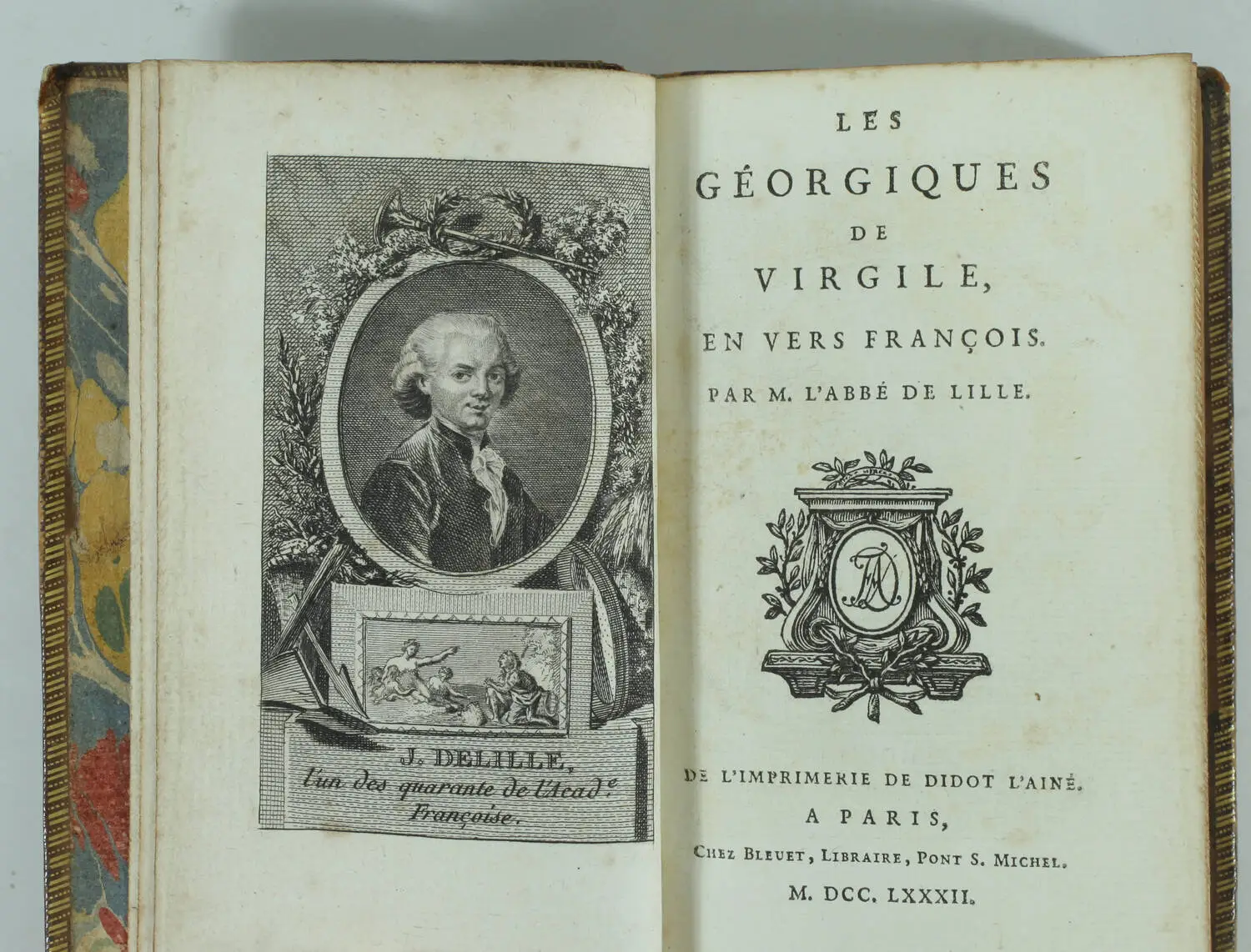 VIRGILE - Les Géorgiques - 1782 - par M. l abbé de Lille (Delille) - Photo 0, livre ancien du XVIIIe siècle