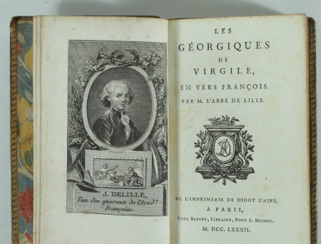 VIRGILE. Les Géorgiques de Virgile, en vers françois, par M. l'abbé de Lille, livre ancien du XVIIIe siècle