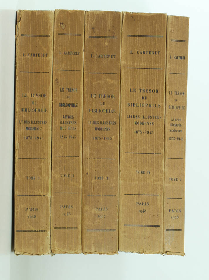 CARTERET Trésor du bibliophile de 1875-1945 Livres illustrés - ex/sur vélin - 5v - Photo 0, livre rare du XXe siècle