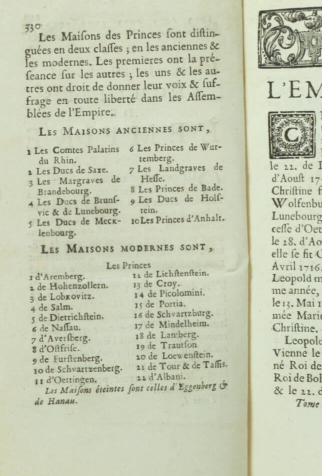 [BRESLER] Les souverains du monde - 1718 - 4 volumes - planches héraldiques - Photo 7, livre ancien du XVIIIe siècle