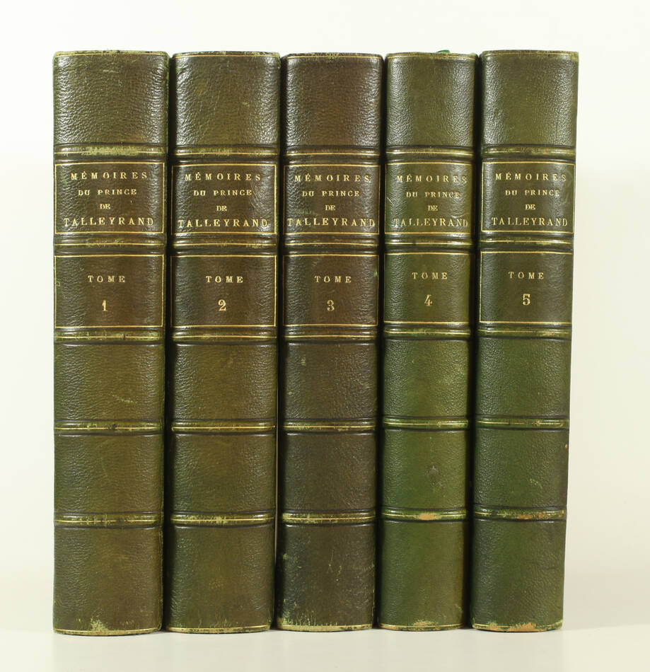 TALLEYRAND Mémoires - 1891-1892 - 5 volumes - reliés - EO - Photo 0, livre rare du XIXe siècle