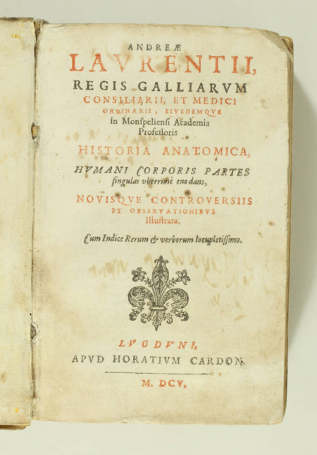 [Anatomie] DU LAURENS - Historia anatomica humani corporis partes - 1605 - Vélin - Photo 2, livre ancien du XVIIe siècle