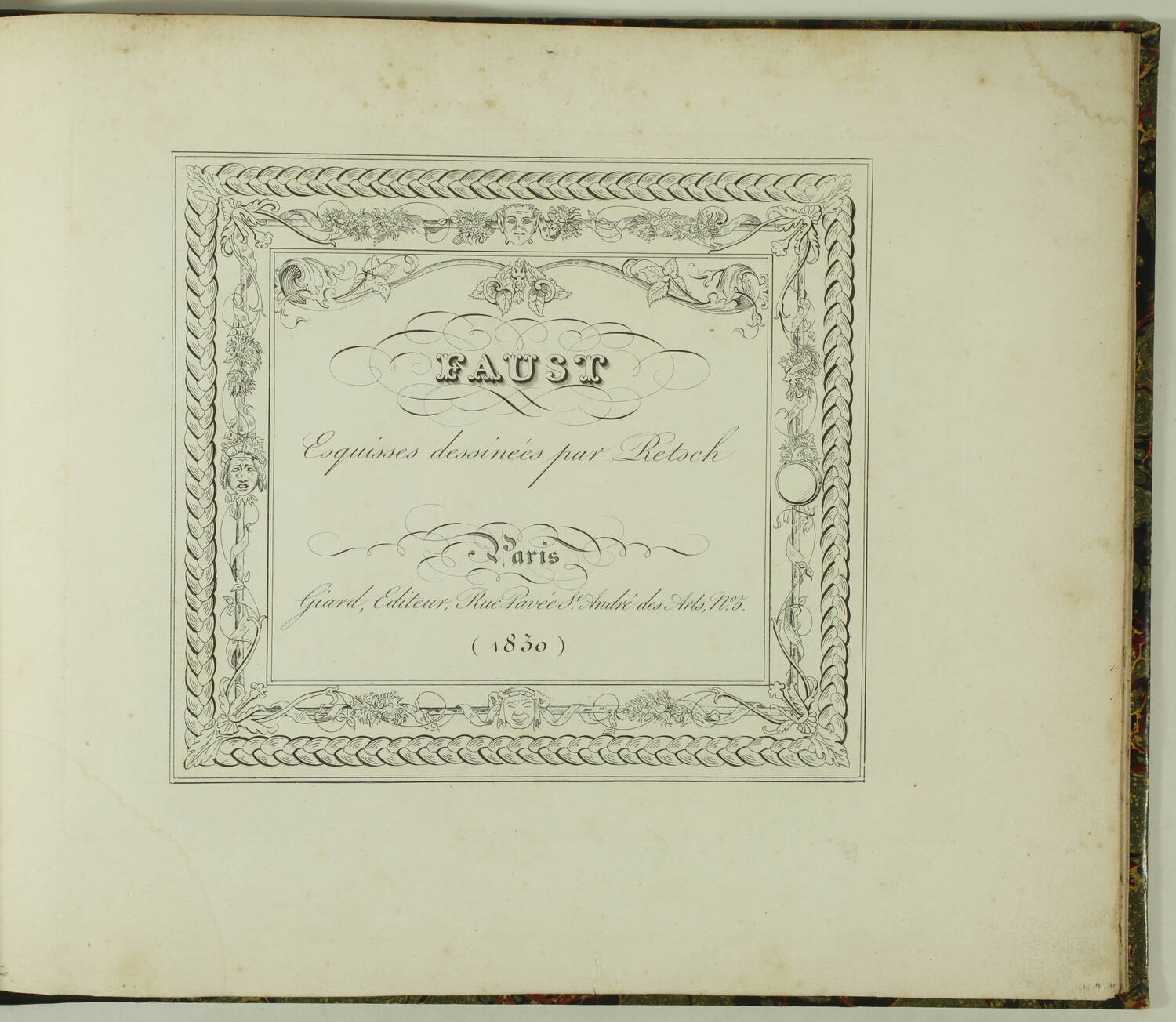 [GOETHE] Faust - 26 Esquisses déssinées par Retsch  - 1830 - Photo 2, livre rare du XIXe siècle