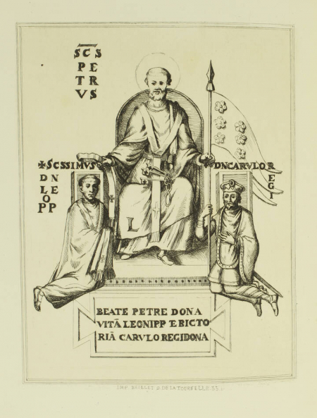 CHARVET (J.). Origines du pouvoir temporel des papes précisées par la numismatique, livre rare du XIXe siècle