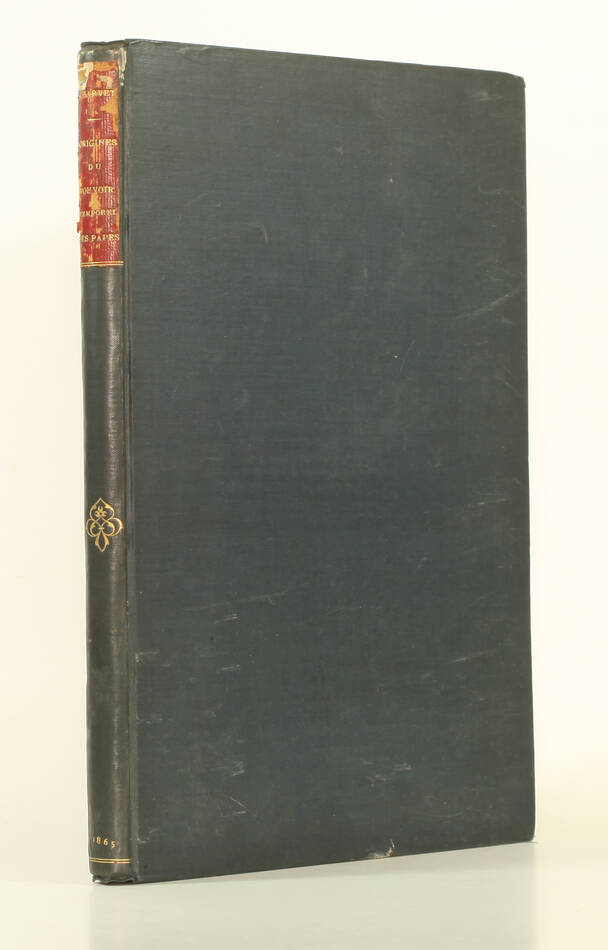 CHARVET - Origines du pouvoir temporel des papes, numismatique - 1865 - Photo 1, livre rare du XIXe siècle